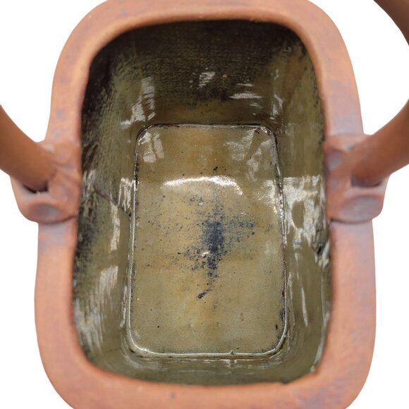 Frohreich Barn Buckets Pottery Terracotta Hand Built Planter Large Unique - Picture 8 of 9